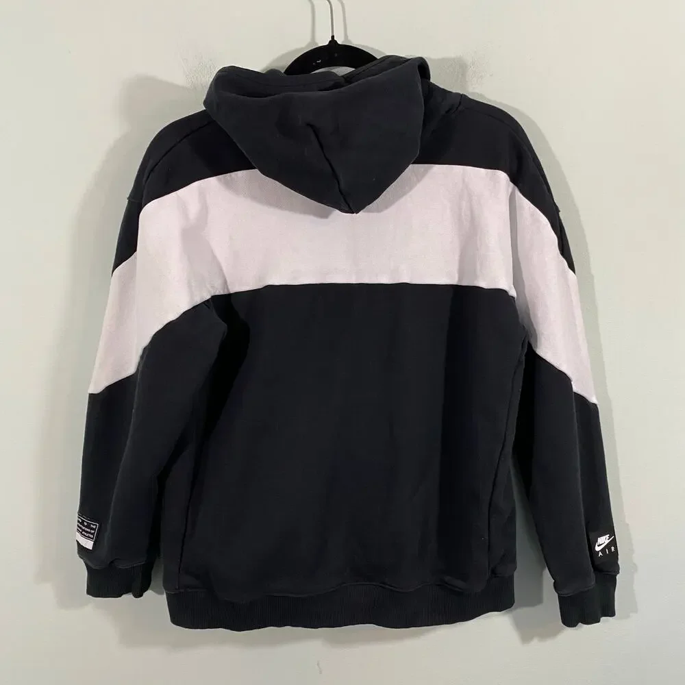 Nike Air Youth Black Graphic Fleece Grade School Lifestyle Hoodie Sz XL #HF8812